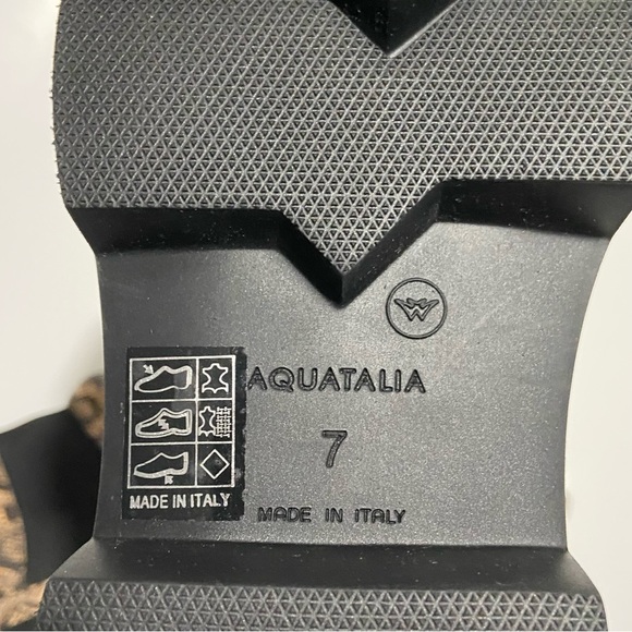 AQUATALIA CHELSEA ANKLE BOOTS HOLLY SNAKE EMBOSSED WATERPROOF Women’s Size 7 - Picture 9 of 10